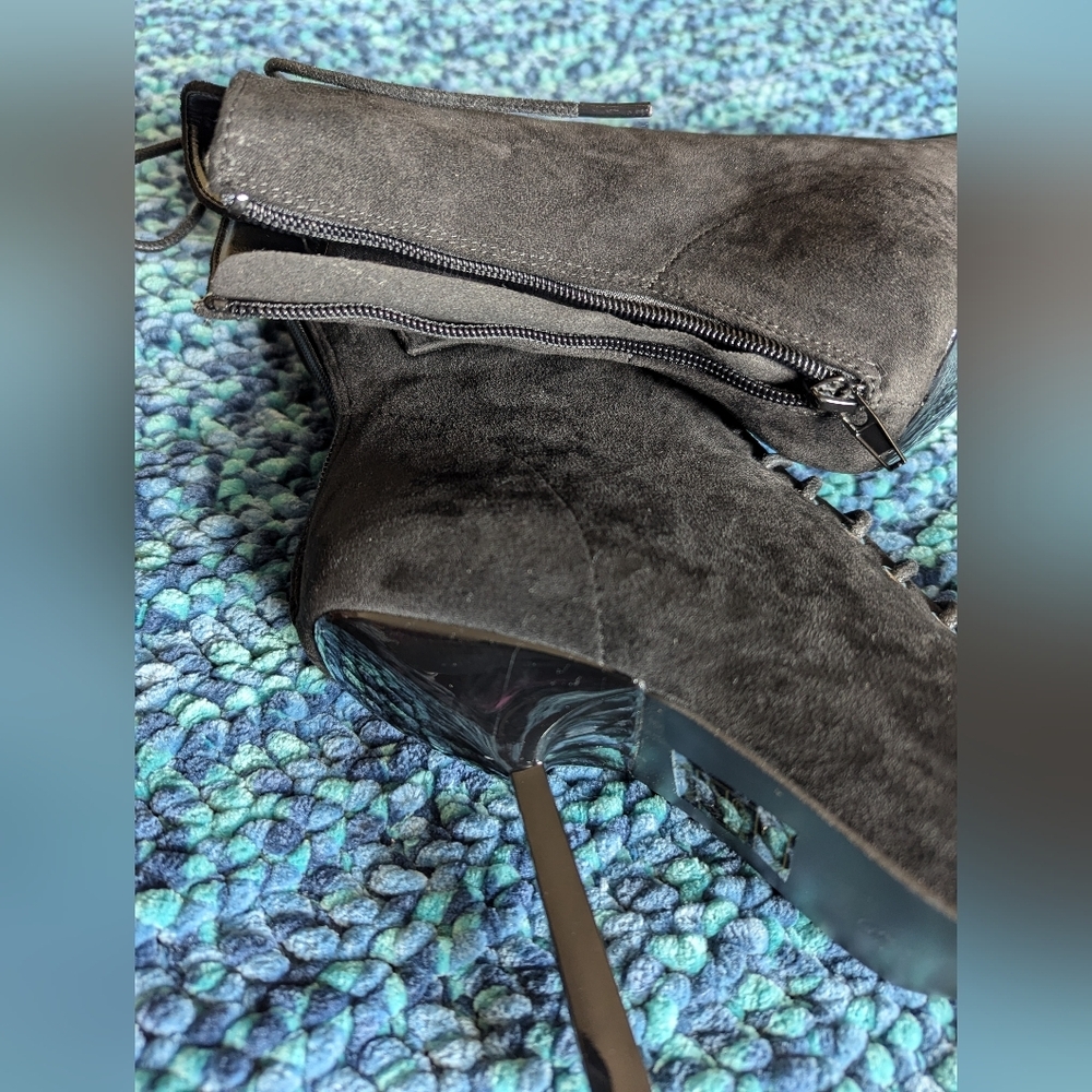 Cider Lace Up Pointed Toe Ankle Boots - Size 40 - Picture 4 of 8